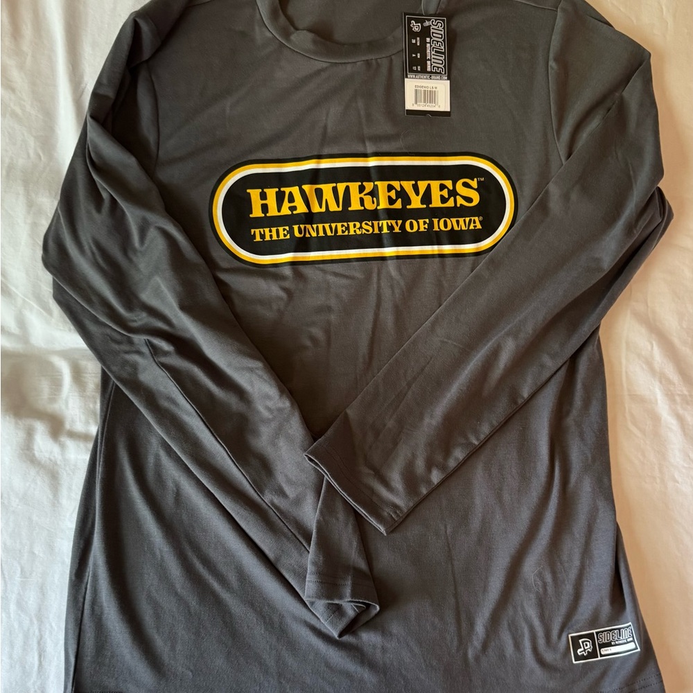 University of Iowa Hawkeyes medium gray long sleeve shirt. NWT